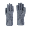 thumbnail image 1 of KyCheLot Men and Women Knitted Gloves Solid Color Full Finger Thicken Gloves Winter Casual Warm Fleece Gloves, 1 of 2