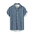 thumbnail image 1 of KyCheLot Men's Casual Beach Shirt Lightweight Button down Print Short Sleeve Blouse Summer Tops for Men, 1 of 5