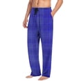 thumbnail image 1 of KyCheLot Men's Casual Pajamas Pants Vintage Elastic Waist Drawstring Wide Leg Sleepwear Trousers with Pockets, 1 of 6
