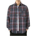 thumbnail image 1 of KyCheLot Men's Casual Shirts Button down Plaid Flannel Long Sleeve Spring Fall Dress Shirt with Pocket Work, 1 of 5