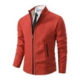 thumbnail image 1 of KyCheLot Men's Casual Sweaters Business Slim Full Zip Stand Collar Casual Knit Cardigan with Pockets Workwear Winter Fall, 1 of 7