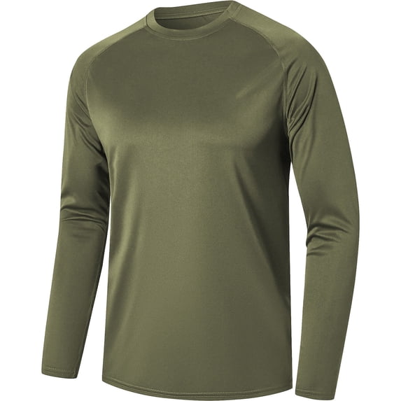 KyCheLot Men's Long Sleeve T-Shirts Muscle Shirts Quick Dry Lightweight Workout Blouse Hiking Running