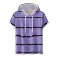 thumbnail image 1 of KyCheLot Men's Short Sleeve Summer Shirt Hoodie Drawstring Lightweight Pullover Stripe Casual T-Shirts Hiking Workout, 1 of 4