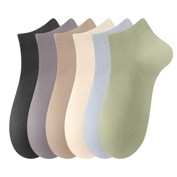 KyCheLot Men's Socks 6 Pairs Thin Cotton Breathable Sports Casual Ankle Socks Dailywear