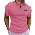 thumbnail image 1 of KyCheLot Men's Work Tee Tops Golf Shirts Short Sleeve Summer T-Shirts Button Collar Pullover Shirt, 1 of 4