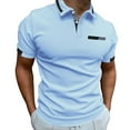 thumbnail image 1 of KyCheLot Men's Work Tee Tops Golf Shirts Short Sleeve Summer T-Shirts Button Collar Pullover Shirt, 1 of 4