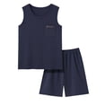 thumbnail image 1 of KyCheLot Mens Casual Sleepwear Comfy Sleeveless Tank Tops and Mid Waist Shorts Set Summer Pajamas Set, 1 of 6