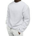 thumbnail image 1 of KyCheLot Mens Crewneck Sweatshirts Texture Pullover Long Sleeve Solid Color Casual Quilted Shirt, 1 of 6