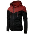 thumbnail image 1 of KyCheLot Mens Hoodie Jackets Sport Casual Long Sleeve Full Zip Color Block Sweatshirts with Pockets, 1 of 2