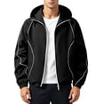 thumbnail image 1 of KyCheLot Mens Jackets Zip up Windbreaker Hooded with Pockets Loose Casual Outdoor Running Coat, 1 of 9