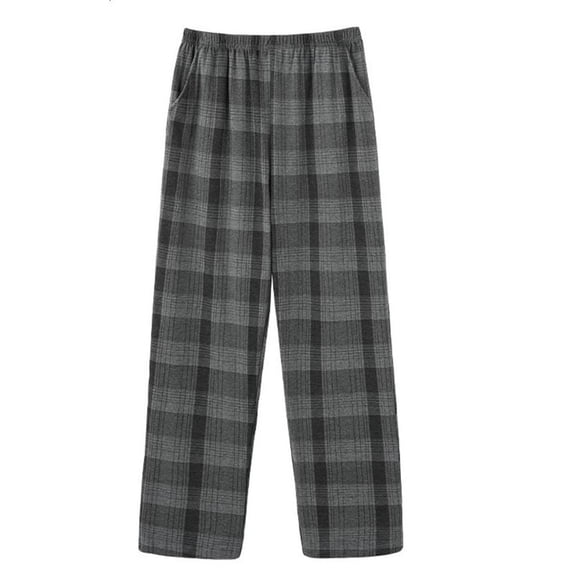 KyCheLot Mens Pajama Pants Plaid Unisex Soft Lightweight Elastic Waist Wide Leg Sleepwear Bottoms with Pockets Home
