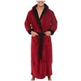 thumbnail image 1 of KyCheLot Mens Soft Robe Lightweight Fleece Warm Hooded Full Length Winter Comfy Bathrobe with Pockets Casual wear, 1 of 3