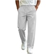 thumbnail image 1 of KyCheLot Mens Sweatpants Tapered Leg Elastic Waist with Drawstring Dress Pants Casual Lightweight Trousers, 1 of 7