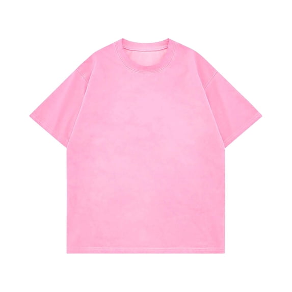 KyCheLot Mens Vintage Washed T Shirt Solid Color Casual Baggy Short Sleeve Basic Cotton Tee Tops