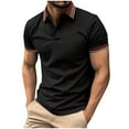 thumbnail image 1 of KyCheLot Mens Work Short Sleeve Shirts Wicking Mesh Lightweight Button up Lapel Trendy Golf Shirts, 1 of 6