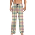 thumbnail image 1 of KyCheLot Pajama Pants for Men Women Plaid Comfy Wide Leg Drawstring Elastic Waist Bottoms with Pockets Sleepwear, 1 of 6