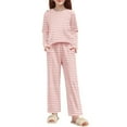 thumbnail image 1 of KyCheLot Pajamas Set for Girls Long Sleeve Tops and Pants with Pockets Pjs Soft Cute Sleepwear Home 3-12 Years, 1 of 4