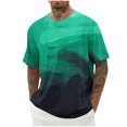 thumbnail image 1 of KyCheLot Plus Size Summer Tops for Men Comfy Short Sleeve Stretchy Loose Tshirt Colorful Printed Tees, 1 of 5