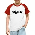 thumbnail image 1 of KyCheLot Short Sleeve Shirt for Boys Girls Print Stretchy Lightweight Crewneck T Shirts Valentines Day 3-14 Years, 1 of 7