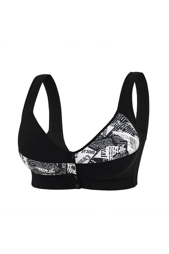 Sleep Bras for Women Plus Size Comfort No Underwire Front Closure Bras Seniors Women