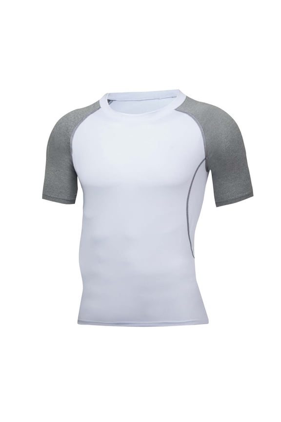 Slim Workout Shirt for Men Quick Dry Thin Short Sleeve Undershirt Summer Athletic T-Shirt