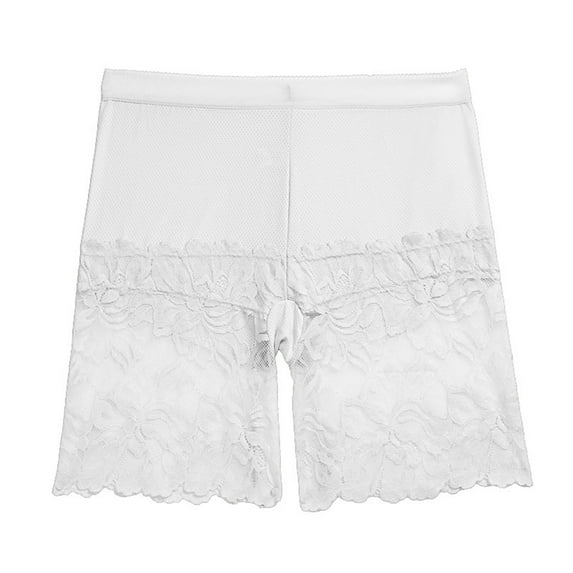 KyCheLot Slip Shorts for Women Lace Seamless Shorts Panties High Waist Ice Silk Under Dress Shorts Leggings