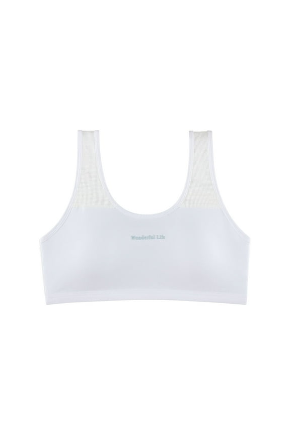 Sports Bra for Girls with Pads Lightweight Comfort Soft Seamless Training Bras 10-14 Years