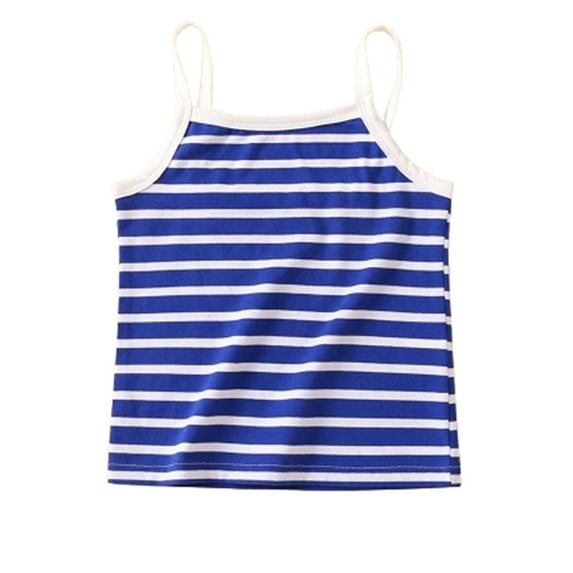 KyCheLot Striped Cami Tops for Girls Summer Vest Cotton Spaghetti Strap Comfort Sleeveless Shirts 4-7 Years