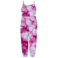 thumbnail image 1 of KyCheLot Summer Jumpsuit for Girls Spaghetti Strap Tie Dye Printed Loose Long Pant with Pockets 1-6 Years, 1 of 5