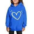 thumbnail image 1 of KyCheLot Sweatshirts for Girls with Pocket Pullover Casual Long Sleeve Cute Print Hoodies Dailywear 3-14 Years, 1 of 5