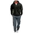 thumbnail image 1 of KyCheLot Sweatsuits for Men Cargo Sweatpants and Hoodie Zip Long Sleeve Sweatshirt Athletic Soft 2 Piece Set, 1 of 4