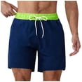 thumbnail image 1 of KyCheLot Swim Trunks for Men Quick Dry Elastic Drawstring Waist Bathing Suits Beach Board Shorts Swimwear, 1 of 7