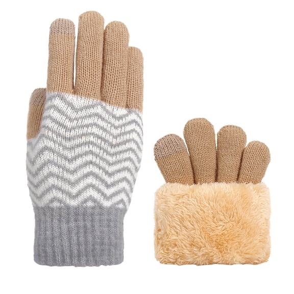 KyCheLot Thermal Winter Gloves for Women Fleece Lined Touch Screen Knit Stretchy Warm Glove Work Driving
