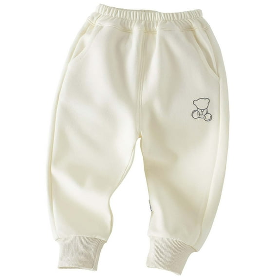 KyCheLot Toddler Boy Girl Sweatpants Pocket Cotton Solid Color Elastic Waist Pull on Sport Jogger Pants 2-7 Years