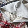 thumbnail image 1 of KyCheLot Toddler Boys Long Sleeve Shirt Flannel Hooded Plaid Button down Jacket Shirts Tops Schoolwear 2-8 Years, 1 of 3