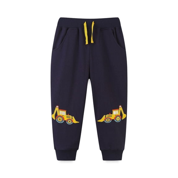 KyCheLot Toddler Boys Sweatpants with Pockets Elastic Drawstring Soft Cotton Jogger Pants 2-7 Years