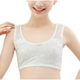 thumbnail image 1 of KyCheLot Tshirt Bra for Girls School Dailywear Solid Color Breathable Comfort Training Bras for 8-12 Years, 1 of 4