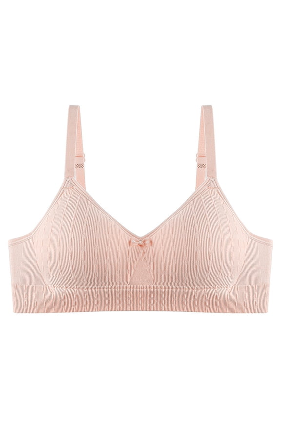 Tshirt Bras for Girls Soft Adjustable Strap Comfy Breathable Stretchy School Daily Sport Bras 14-18 Years