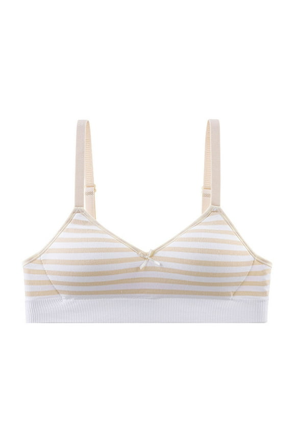 Tshirt Bras for Girls Soft Adjustable Strap Comfy Breathable Stretchy School Daily Sport Bras 14-18 Years