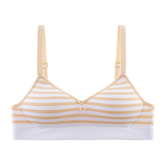KyCheLot Tshirt Bras for Girls Soft Adjustable Strap Comfy Breathable Stretchy School Daily Sport Bras 14-18 Years