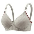 thumbnail image 1 of KyCheLot Tshirts Bra for Women V Neck Thin Embroidery Adjustable Strap Wireless Daily Push up Bras, 1 of 6