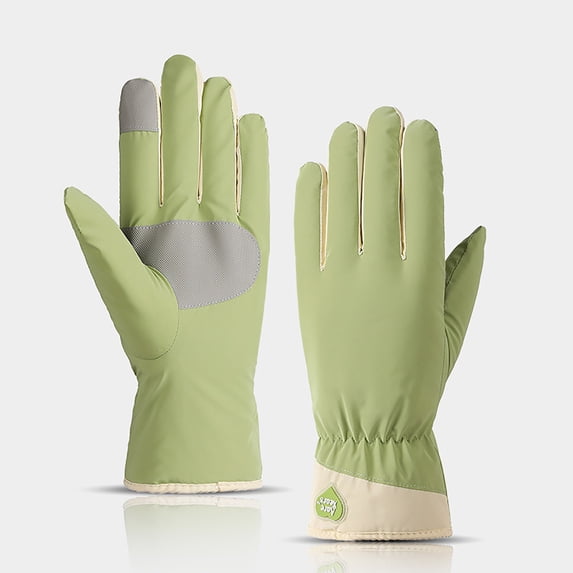 KyCheLot Winter Gloves for Women Waterproof Full Finger Outdoor Gloves Trendy Touchscreen Thicken Gloves