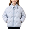 thumbnail image 1 of KyCheLot Winter Jacket for Girls Button Lapel Neck Long Sleeve Jackets Comfy Thermal Windproof Outerwear, 1 of 9