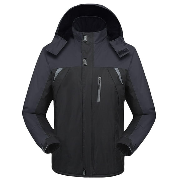 KyCheLot Winter Outdoor Jacket for Men Women Waterproof Windproof Zip up Hooded Thermal Ski Coat