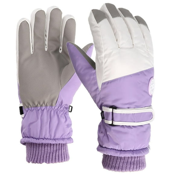 KyCheLot Winter Snow Gloves for Women Waterproof Warm Windproof Fleece Lined Winter Ski Glove