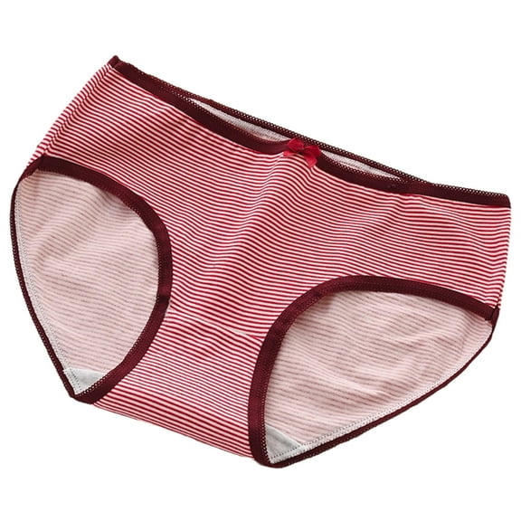 KyCheLot Women’s Cotton Panties Cute Breathable Mid Waist Comfort Full Coverage Daily Underwear 2 Pack