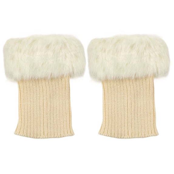KyCheLot Women's Leg Warmers Mid-Calf Solid Color Fleece Socks Winter Warm Elastic Leg Warmers
