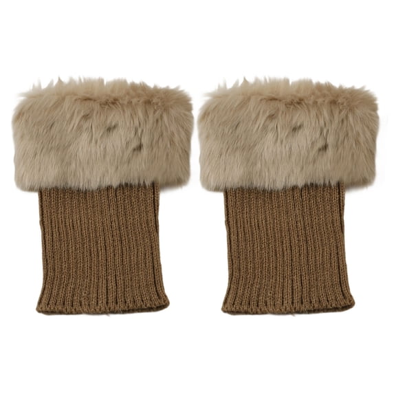 KyCheLot Women's Leg Warmers Mid-Calf Solid Color Fleece Socks Winter Warm Elastic Leg Warmers