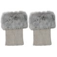 thumbnail image 1 of KyCheLot Women's Leg Warmers Mid-Calf Solid Color Fleece Socks Winter Warm Elastic Leg Warmers, 1 of 4