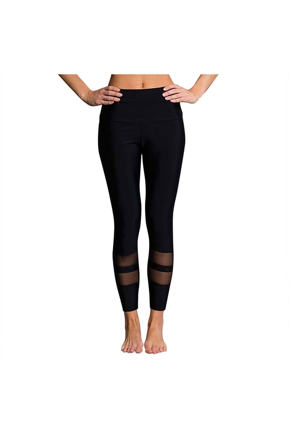 Women's Leggings Strecthy Mesh Patchwork Slim Breathable Slim Workout Bottoms Pants